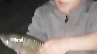Cute Baby catch fish with poem learning