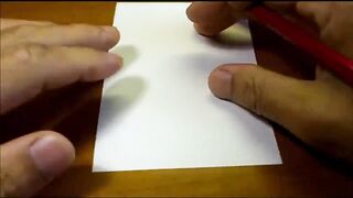 Paper Art,3D Drawing, Floating letter