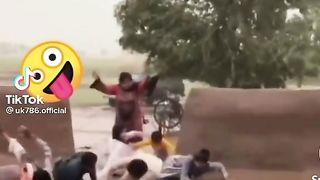 Pakistani Guests in Vilage in Rain