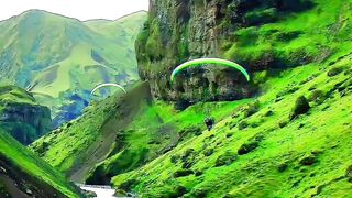 Flying over the river