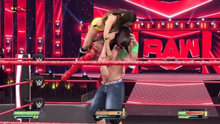 John Cena and Nikki Bella storm onto Brie Bella Raw LIVE, 2023