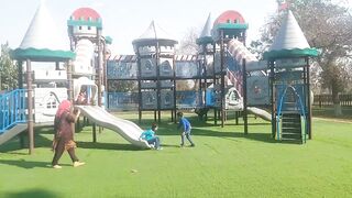 kids plying in lake view park.Nice Park.