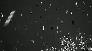 Night view of snowfall