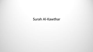 Surah Kausar (shortest Surah of the Quran)
