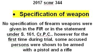 2017 scmr 344 Specification of weapon