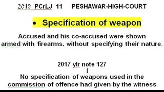 2019 pcrlj 11 specification of weapon