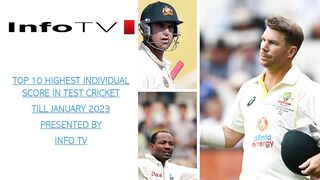 Top 10 highest individual runs in test cricket