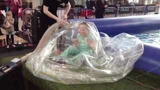 Gemma in the water-ball.