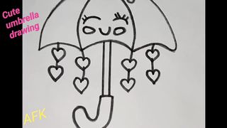 Cute Umbrella Drawing | Drawing for kids | easy drawing | 2023