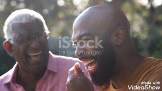 Father and son great laughing