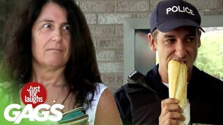 Hungry Cop Eats Stranger's Food