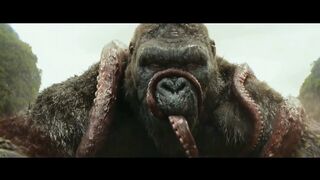 KONG vs GIANT SQUID  - Fight Scene - Kong- Skull Island (2017) Movie Clip HD