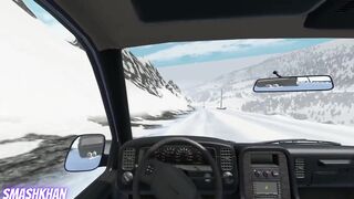 BeamNG.drive - Vehicles On An Icy Road Compilation smashkhan