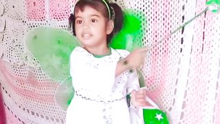 My sweet queen celebrate indepndenceday of pakistan