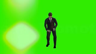 Dancing man in his office