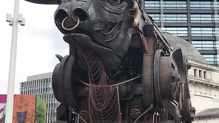 Big Scary metal Robotic Bull Birmingham UK