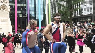 Funny Video Muscle man Joker fun at Birmingham