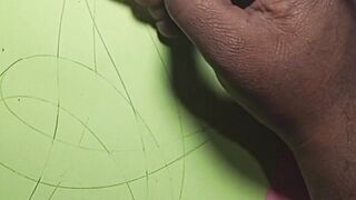 Name calligraphy with double pencil2023