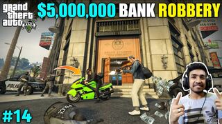BIGGEST BANK ROBBERY ON SUZUKI HAYABUSA - GTA V GAMEPLAY #14