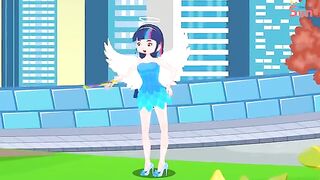 Equestria Girls Princess Dress Up Rich and Poor Story - Hilarious Cartoon Compilation