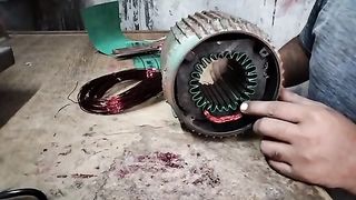 single phase 1 HP 2800 RPM motor rewinding  connection