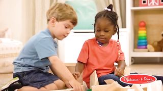 Melissa & Doug Wooden Building Set - 100 Blocks