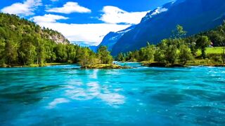 Relaxing view of river water