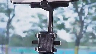 Rearview Mirror Phone Holder For Car Rotatable And Retractable Car Phone Holder Multifunctional 360 Rear View Mirror
