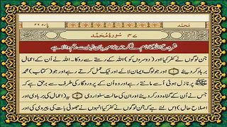 47 Surah Muhammad Only Urdu Translation