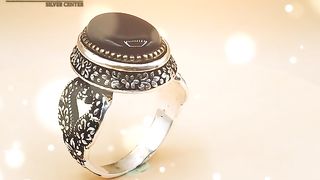 Silver ring handmade with durable stone