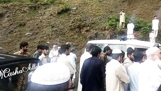 Heavy sliding in shangla