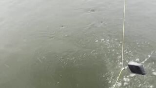 This was an insane jump right beside the boat