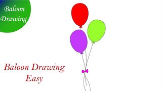 Baloon Drawings For Kids | Kids Drawing | Cool Drawing Ideas