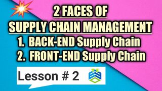 BACK-END SUPPLY CHAIN | FRONT-END SUPPLY CHAIN