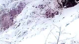 Snow falling