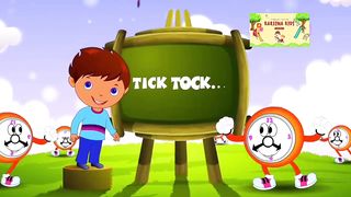 tick tock Nursery Rhyme With Lyrics - Cartoon Animation Rhymes & Songs for Children