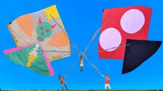 Cutting Kite Catching With Thread (Ganthi) Pecha  Cut Other Kites Trick