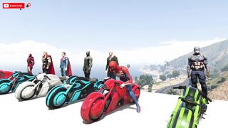 GTA V Epic New Stunt Race For Car Racing Challenge by Superheroes and Shark #1