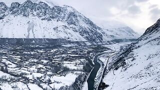 Snowfall in Chitral valley Kpk