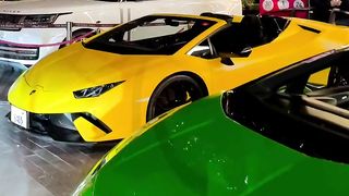 Sports car near Burj khalifa