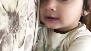 Cute baby missing her baba after sleep