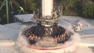 4K - AtmosFear freefall tower at Liseberg Gothenburg in Sweden