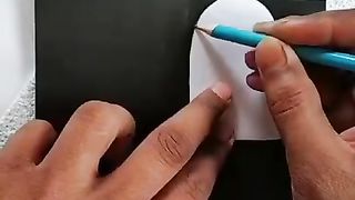 Making A Card With Paper - tiktok popular video - how to make a card for your friend