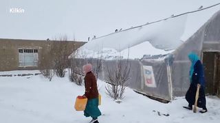 Afghanistan coldest village| A snowy day in the coldest village on Afghanistan.