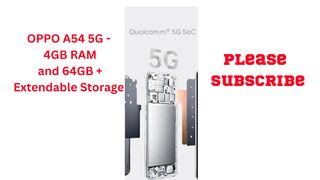 OPPO A54 5G - 4GB RAM and 64GB +Extendable Storage SIM Free Smartphone (6.5' Screen, 5000 mAh Battery, 48MP Quad Camera) - Fluid Black