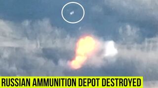 Ukrainian artillery destroys Russian ammunition depot and crew