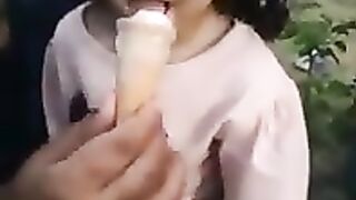 Abeeha Enjoys IceCream