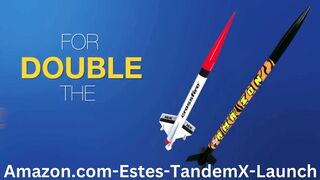 Estes Tandem-X Launch Set (Amazon and Crossfire ISX) Orange, 30 inches