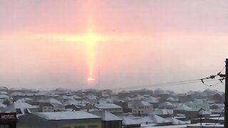 В небе над Кузбассом возник сияющий крест
