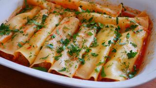 Ужин из фарша в духовке Каннелони с фаршем Быстро и вкусно!